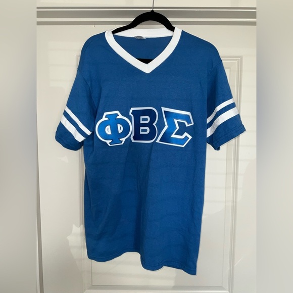 Phi Beta Sigma Blue Letter T-Shirt - Picture 1 of 9